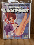 National Lampoon September 1984 Fall Fashion Preview sealed in original poly bag, pin-up cover illustration, cover price $2.00