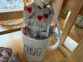 Rae Dunn Coffee Mug “Chug” Gift Set by Dars Bars — w/ Honey Almond Soap & Soap Saver
