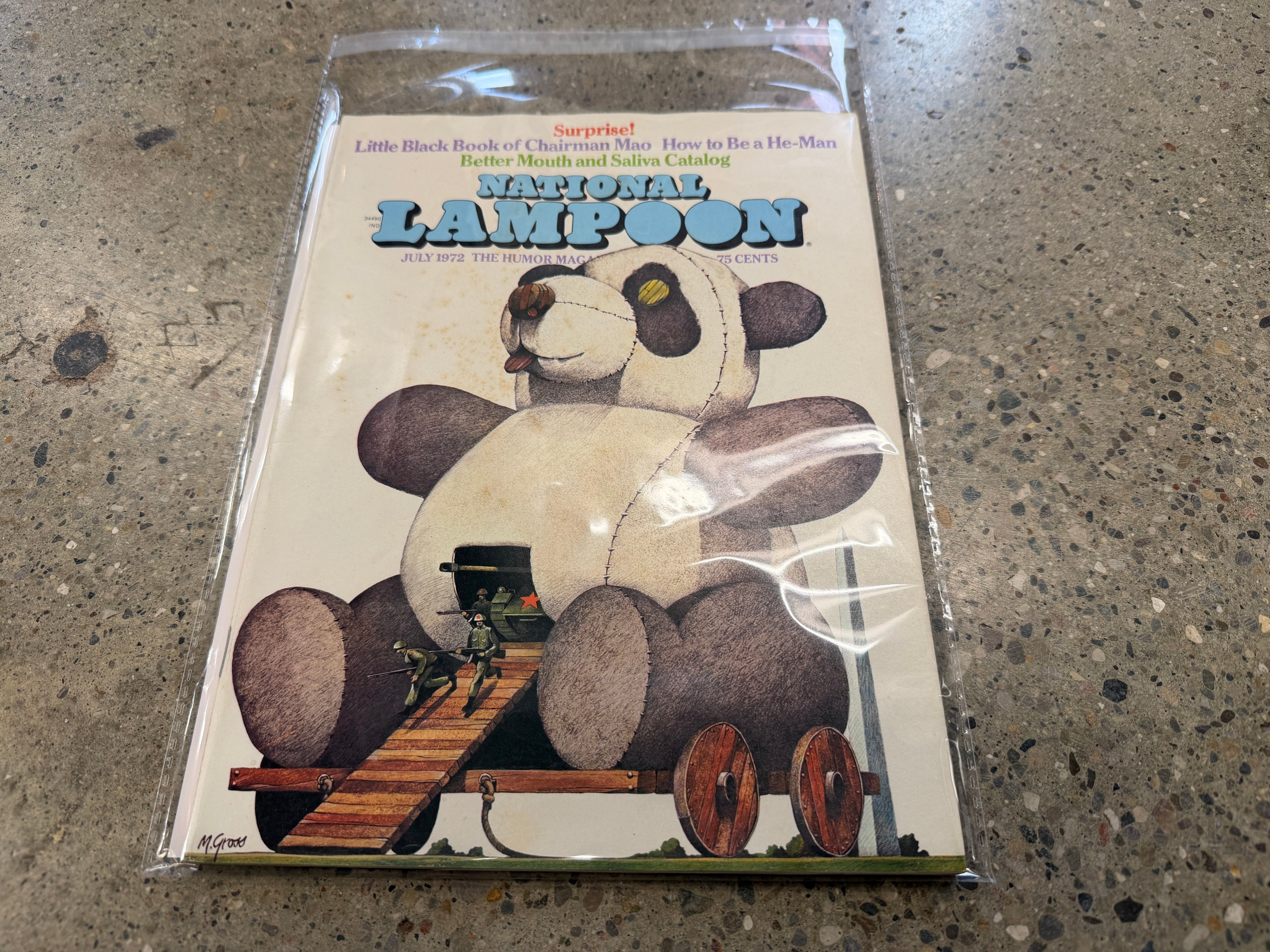 National Lampoon Surprise! July 1972 issue, bagged and boarded, cover art by M. Gross