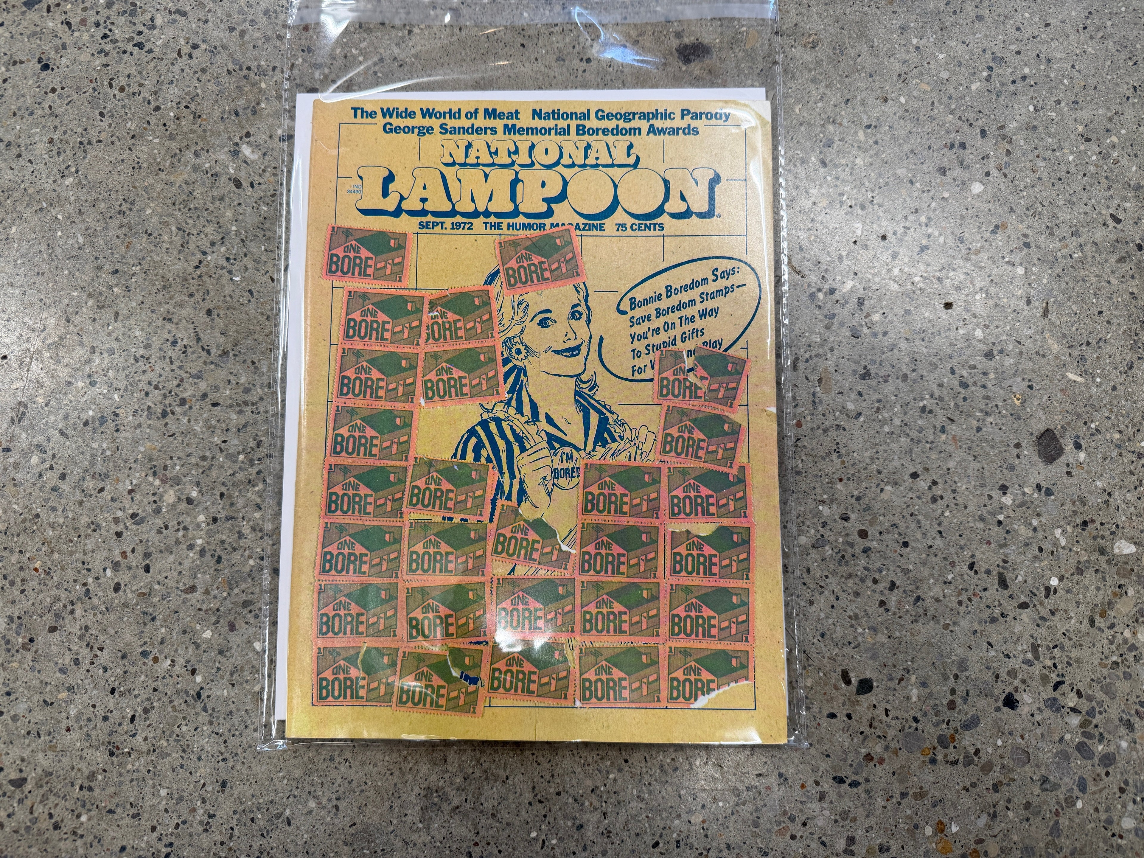 National Lampoon Boredom September 1972 issue, bagged and boarded
