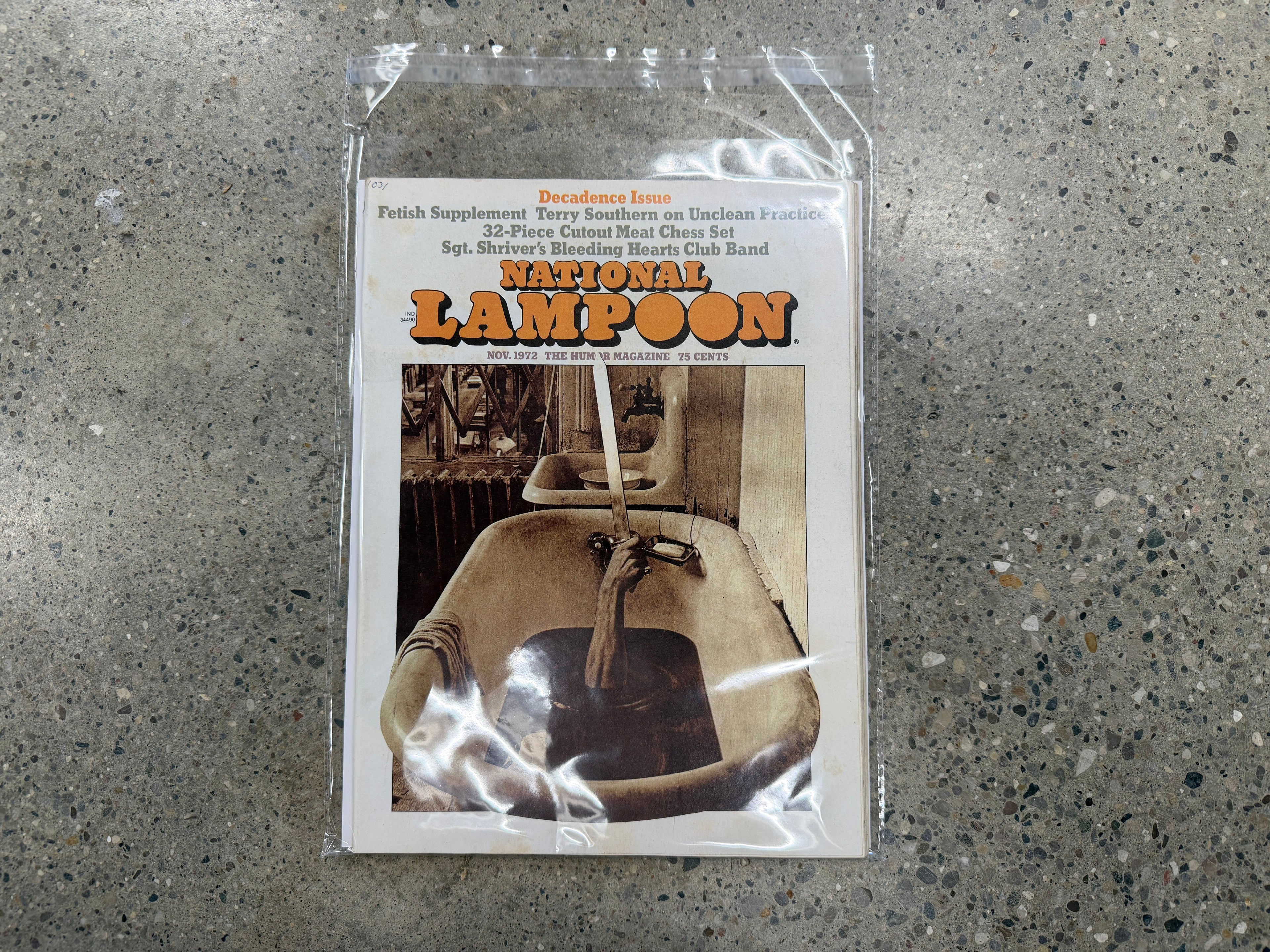 National Lampoon Decadence Issue November 1972, bagged and boarded