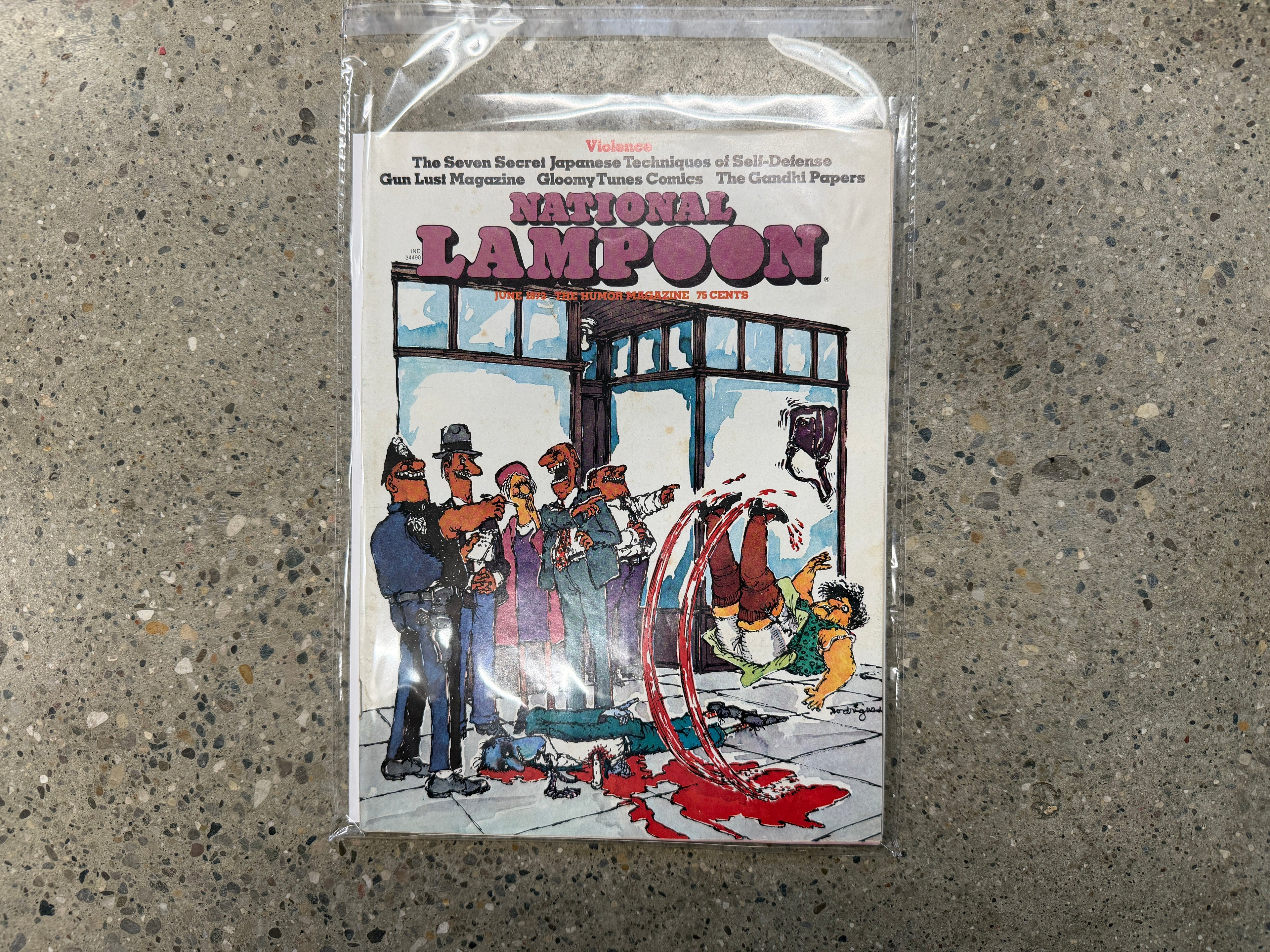 National Lampoon Violence June 1973 issue, bagged and boarded
