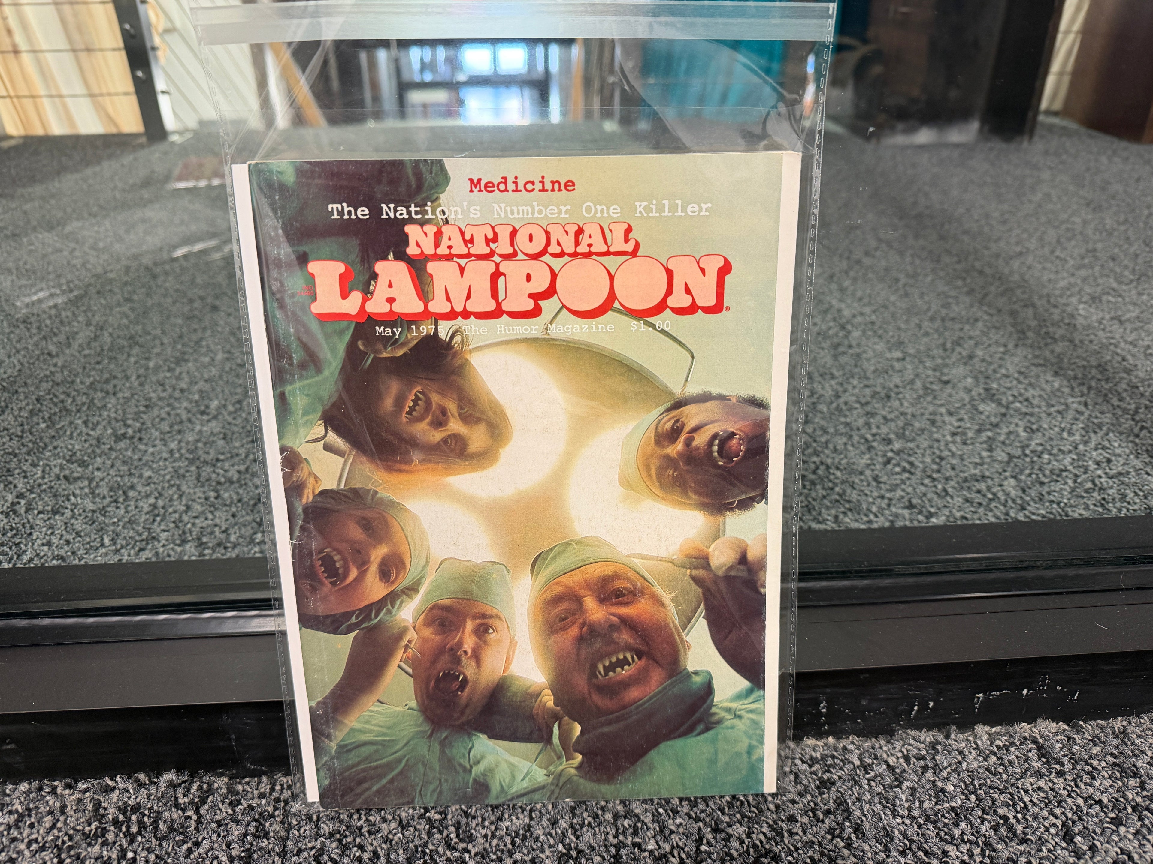 National Lampoon May 1975 Medicine issue cover with fanged surgeons