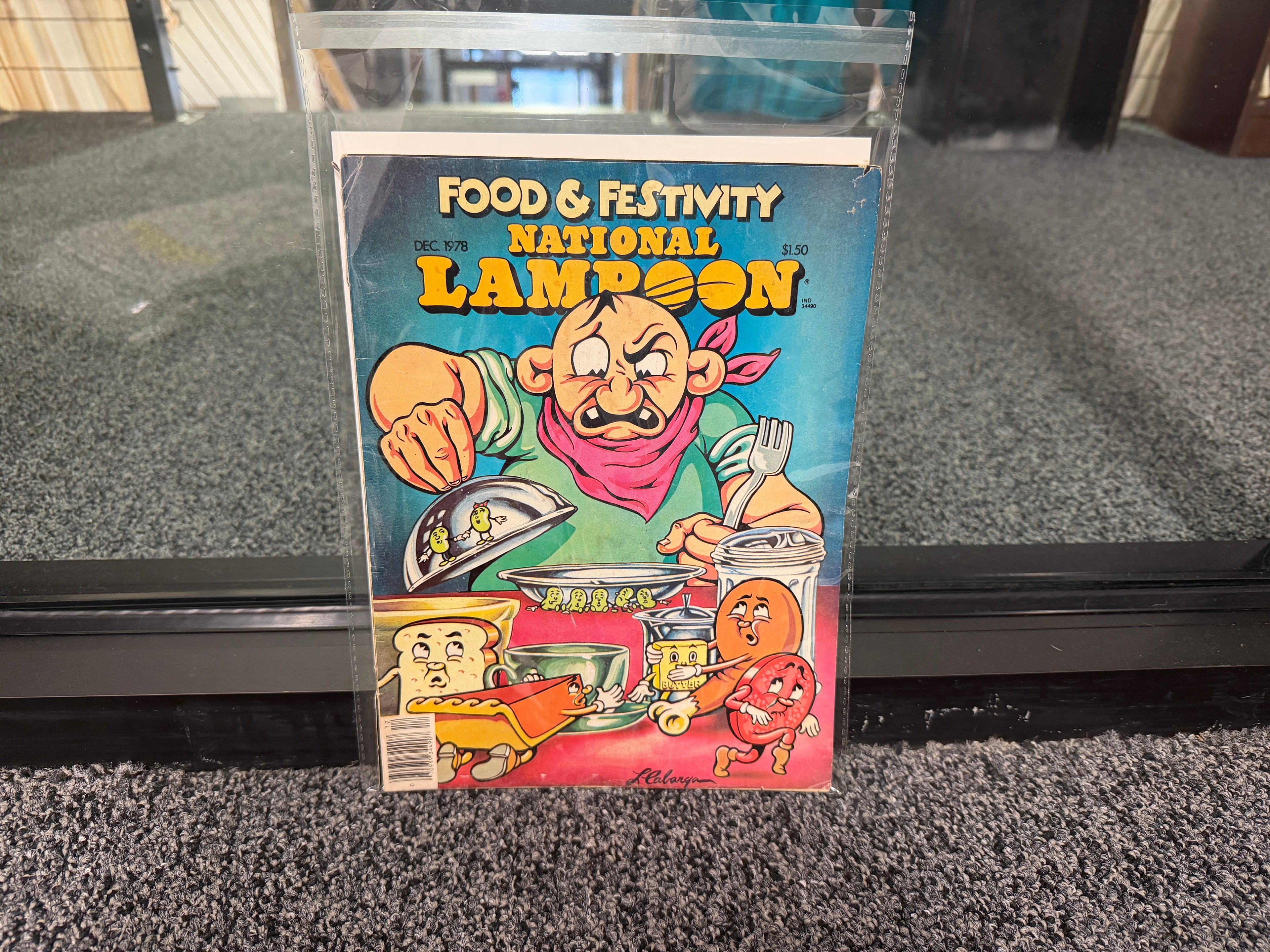 National Lampoon December 1978 Food and Festivity issue cover with cartoon cook and food characters