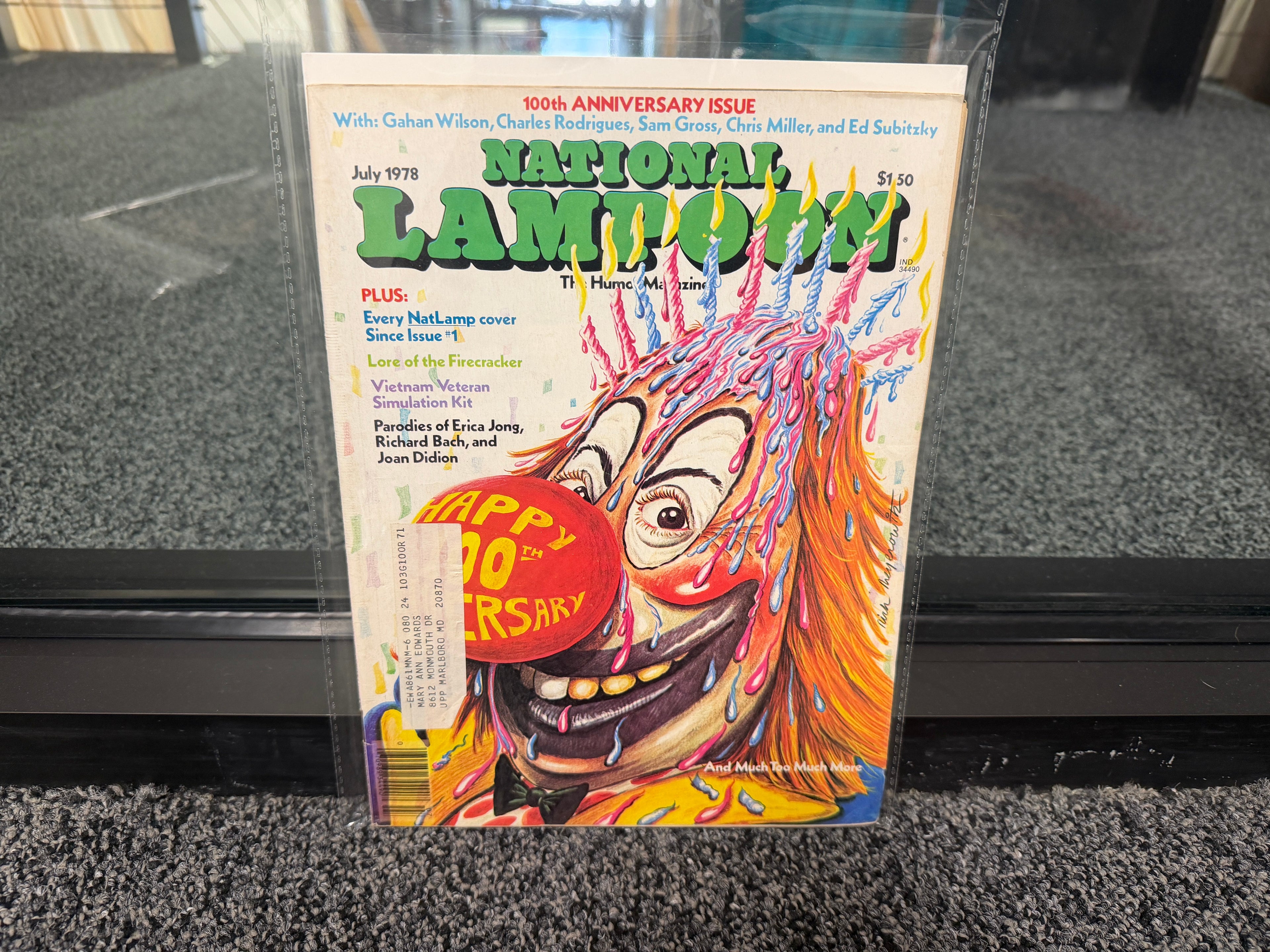 National Lampoon July 1978 100th Anniversary Issue cover with birthday clown
