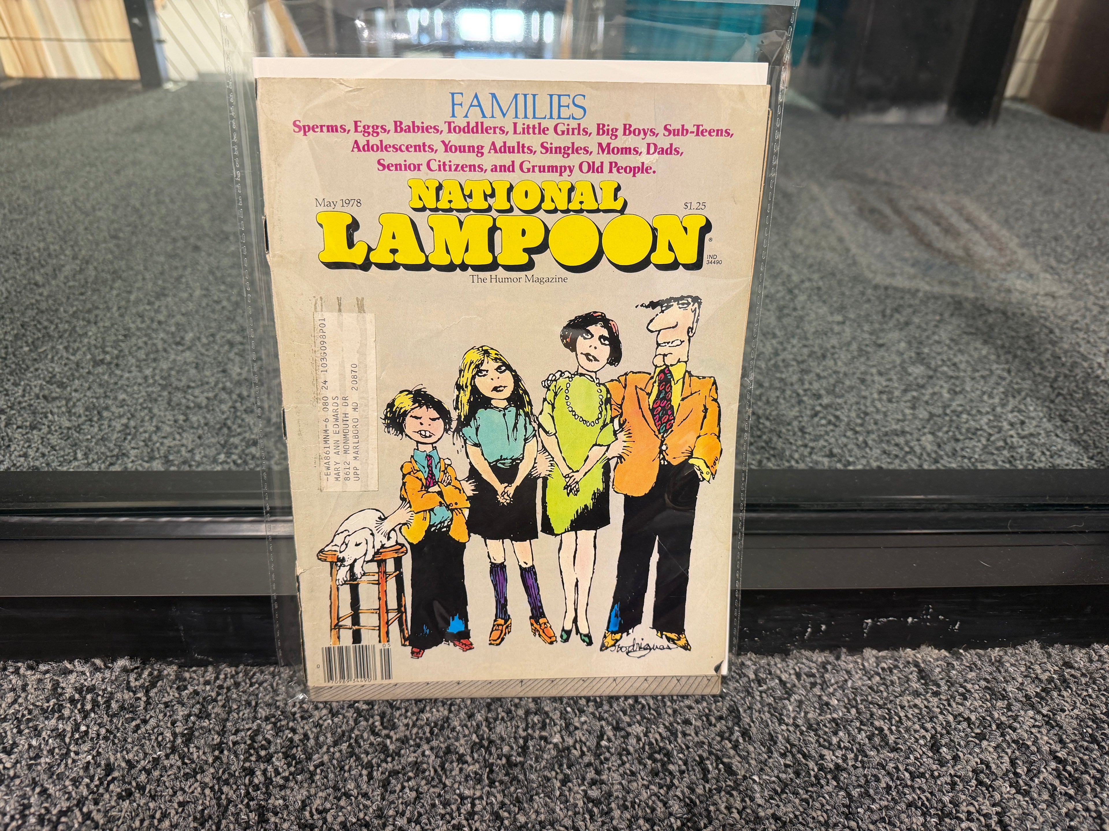 National Lampoon May 1978 Families issue cover with Rodrigues family illustration