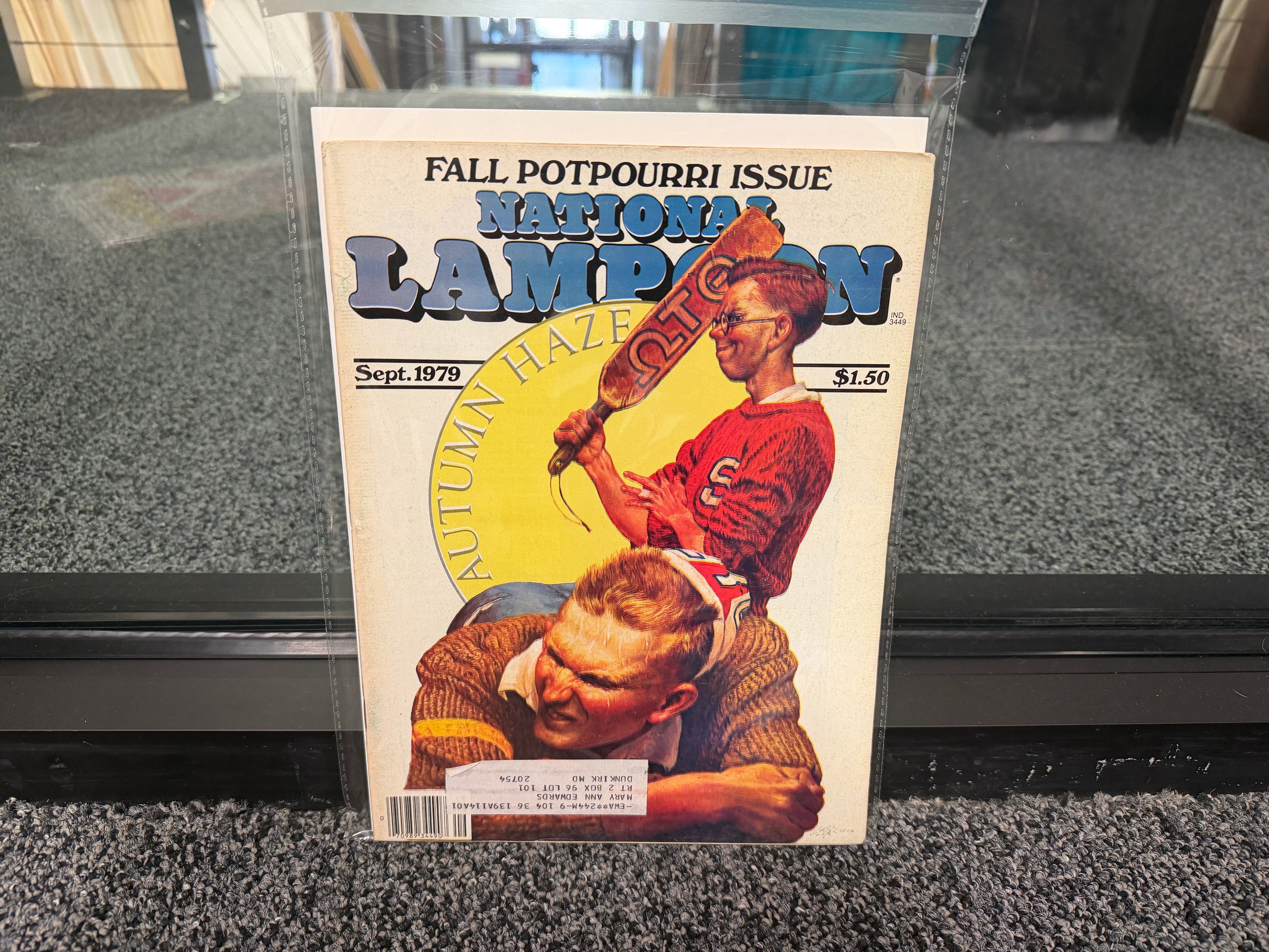 National Lampoon September 1979 Fall Potpourri Issue cover with fraternity hazing scene
