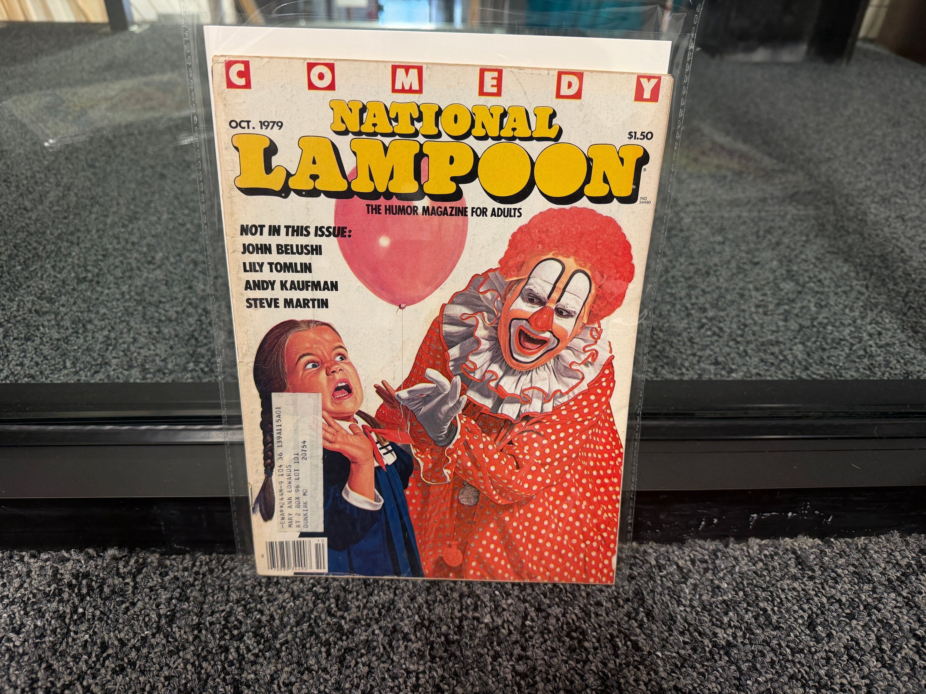 National Lampoon October 1979 Comedy Issue cover with clown and terrified girl
