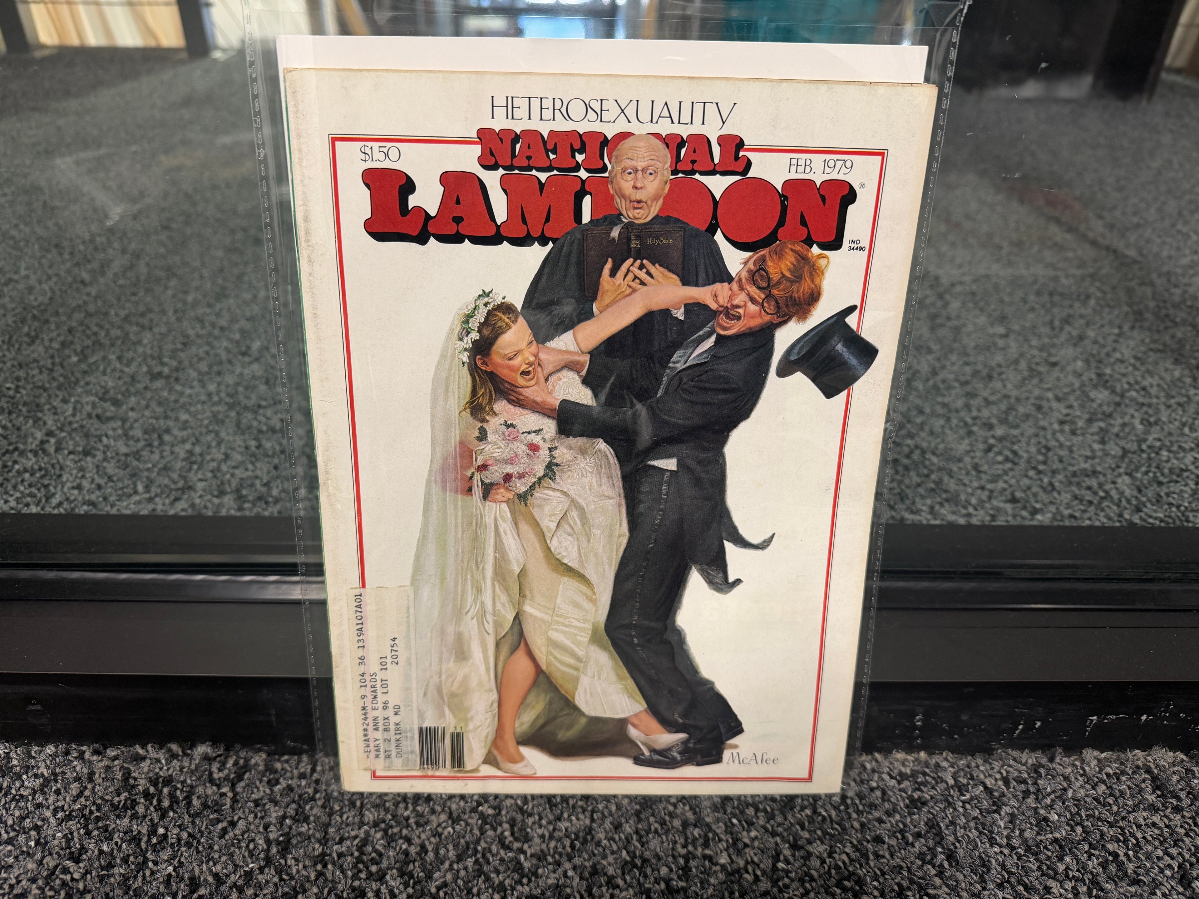 National Lampoon February 1979 Heterosexuality issue cover with wedding brawl scene