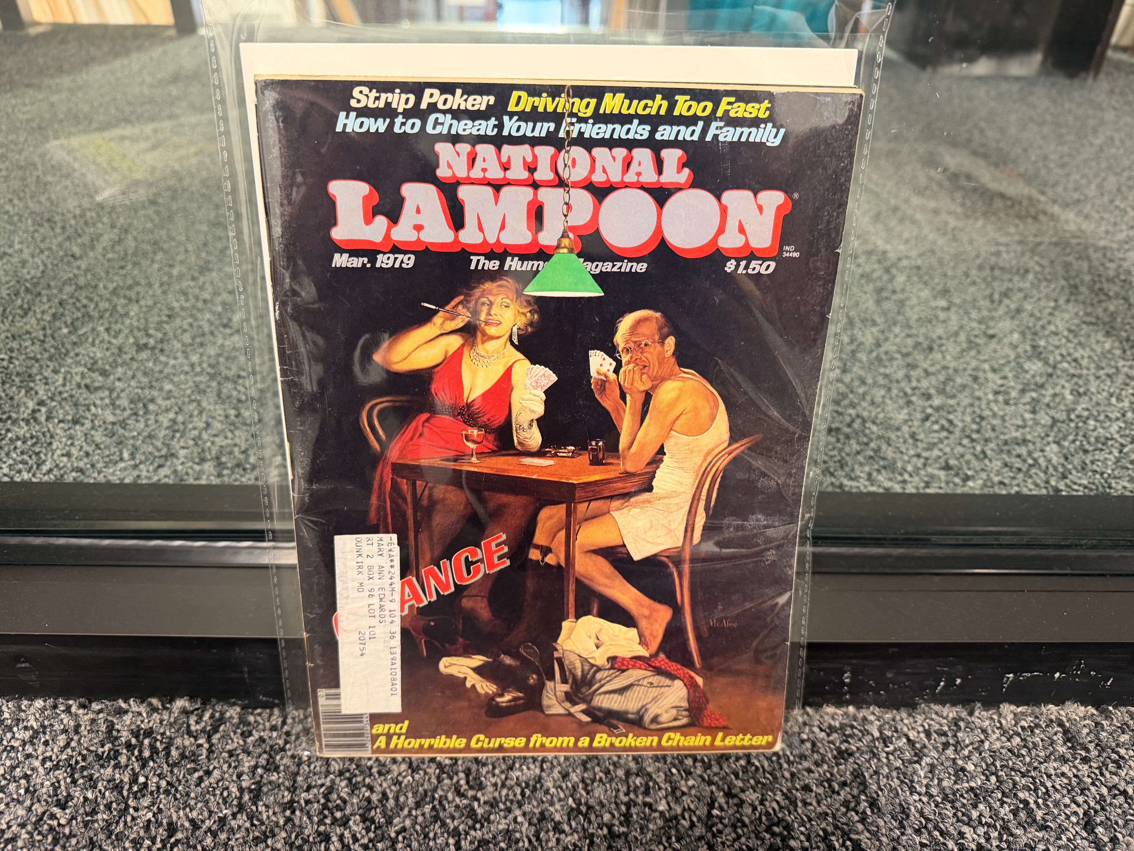 National Lampoon March 1979 Chance issue cover with strip poker scene
