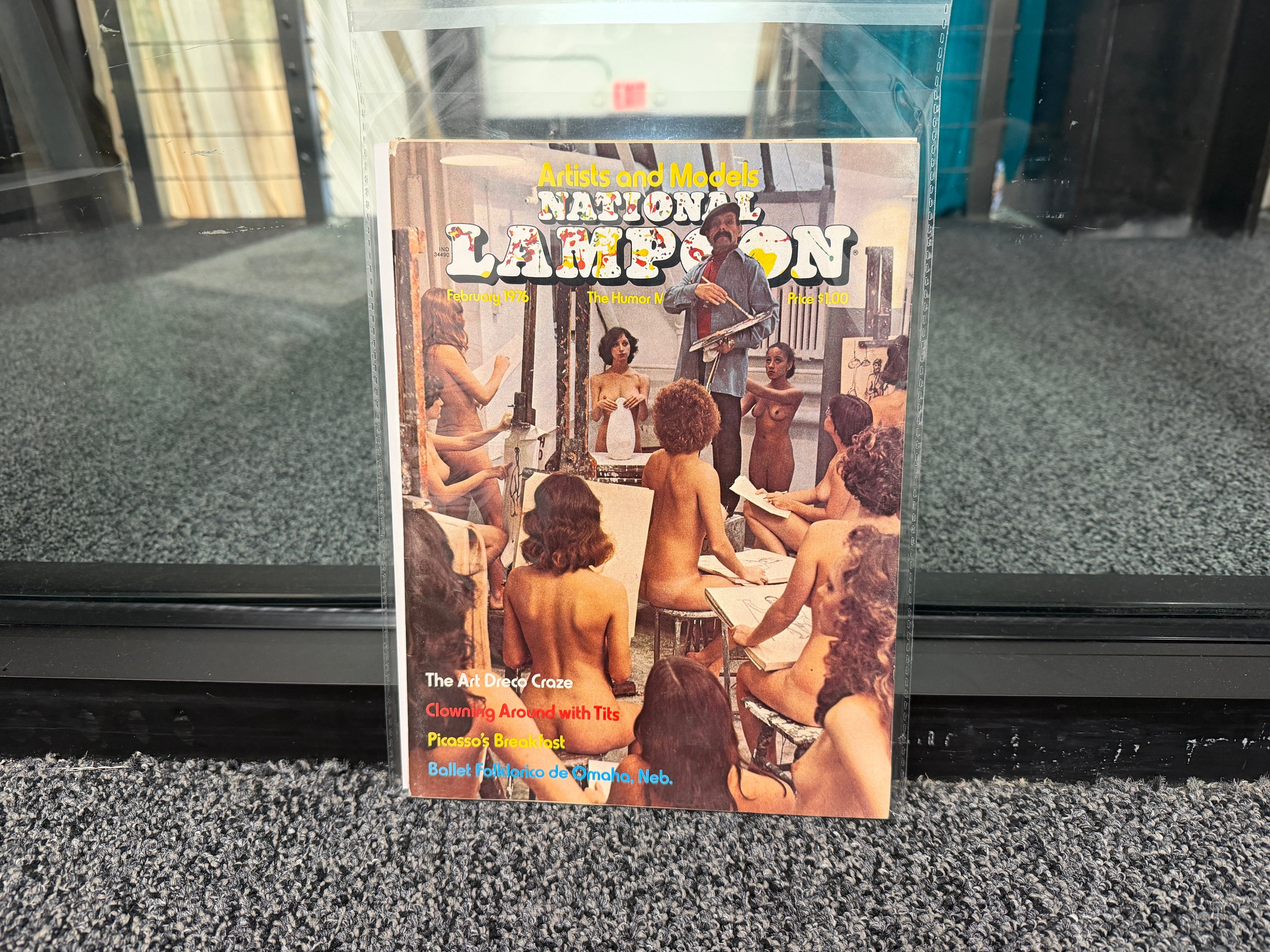 National Lampoon February 1976 Artists and Models issue cover with life drawing class
