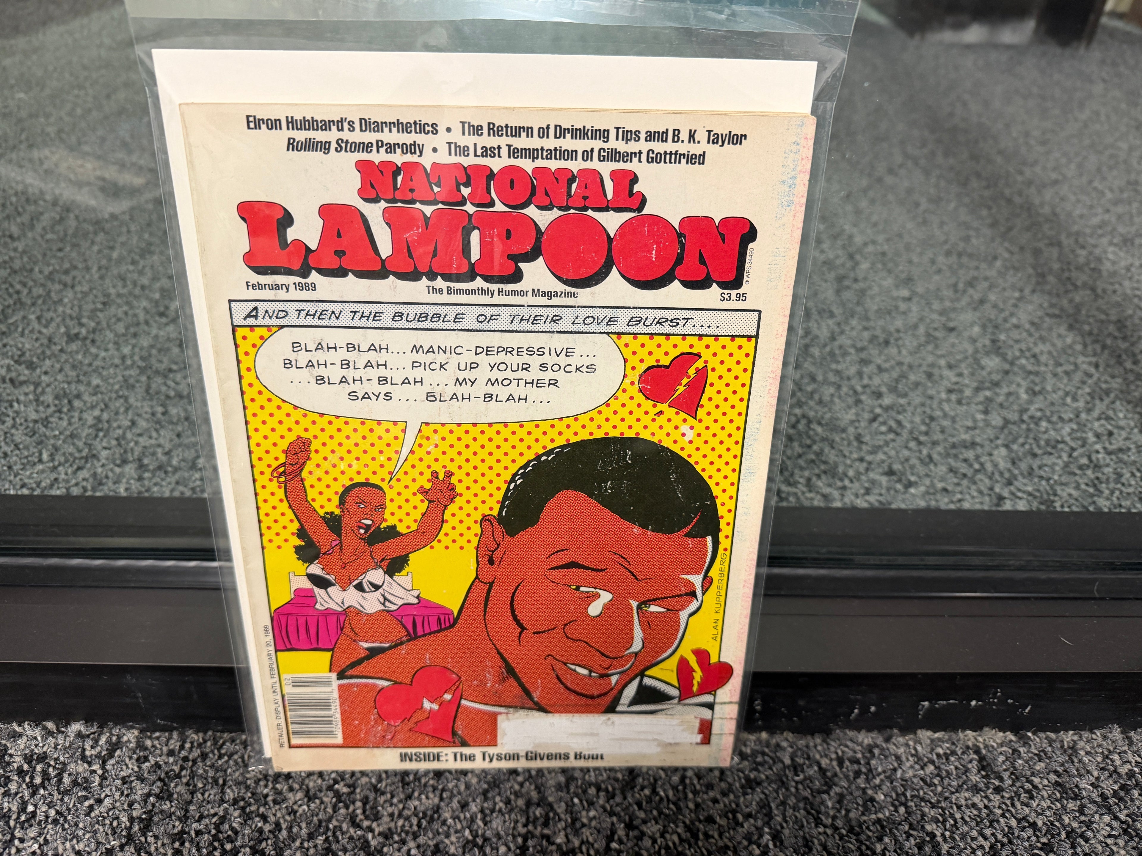 National Lampoon February 1989 Tyson-Givens issue cover with pop-art comic book style