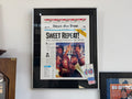 Detroit Pistons “Sweet Repeat!” — Framed Detroit Free Press Front Page with 1989–90 Playoff Ticket Stubs
