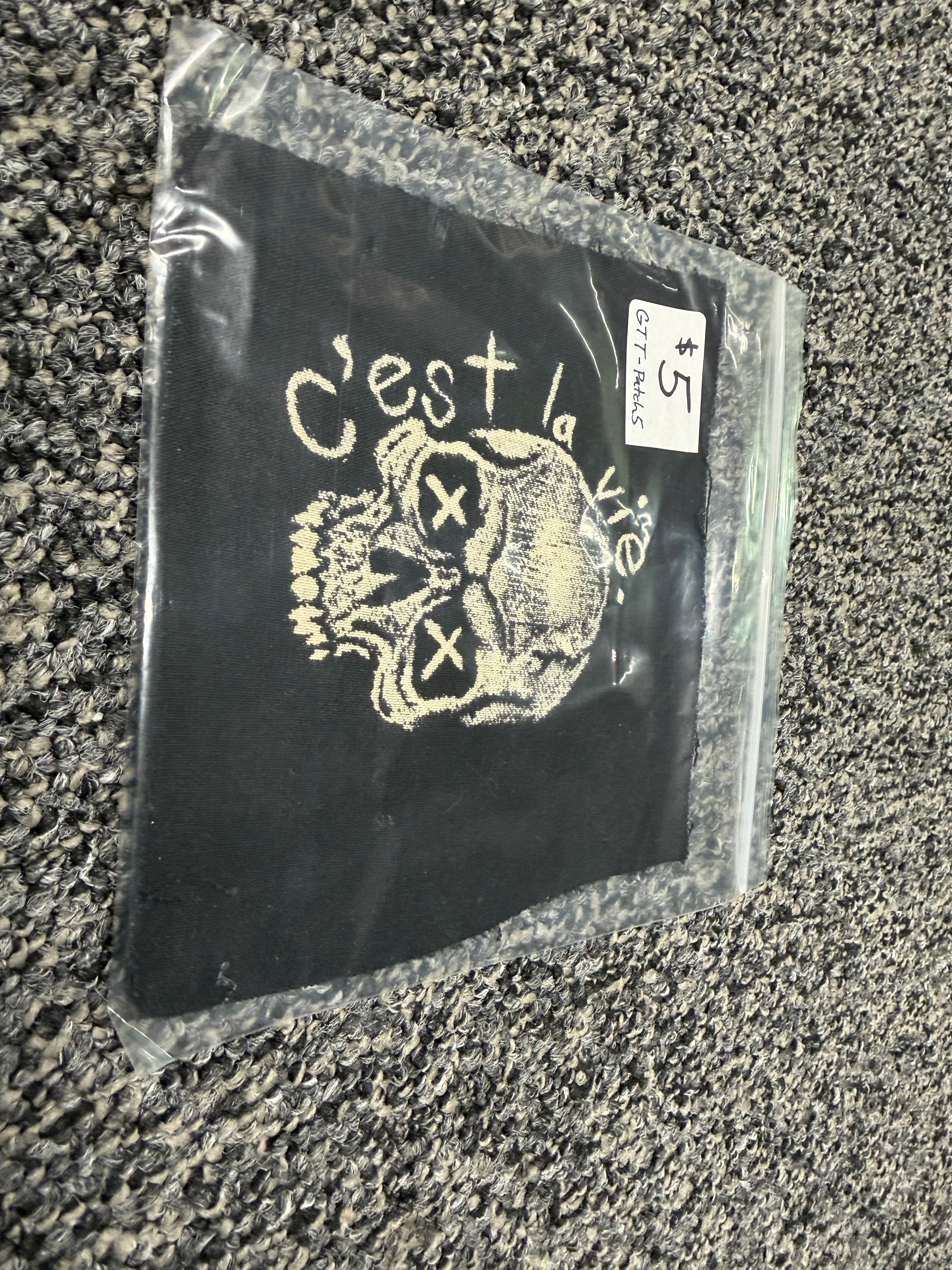 C'est La Vie Skull Patch by Grip Tape Tatts
