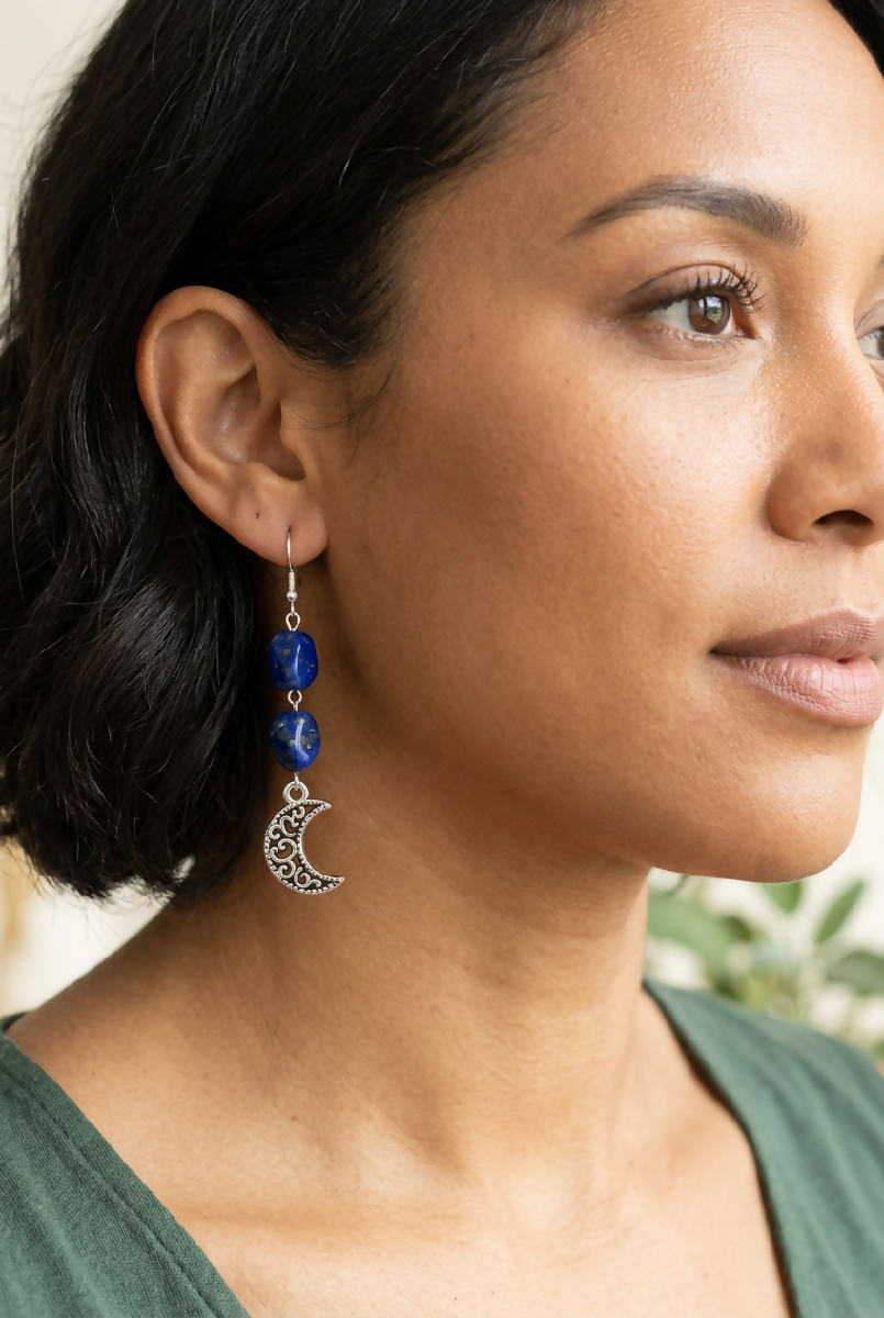 Sterling Silver Moon Earrings