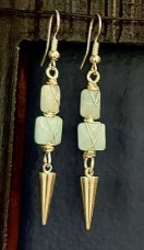 Amazonite & Spikes Earrings — Handmade by Sweet Sinister