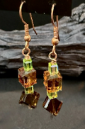 Crystal Cube Earrings with Copper — Handmade by Sweet Sinister