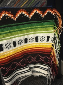 Striped Crochet Blanket with Fringe — Handmade by Sweet Sinister
