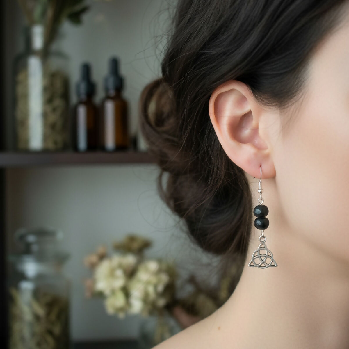 Sterling Silver Triquetra / Trinity Knot Earrings