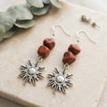 Sterling Silver Sun Earrings