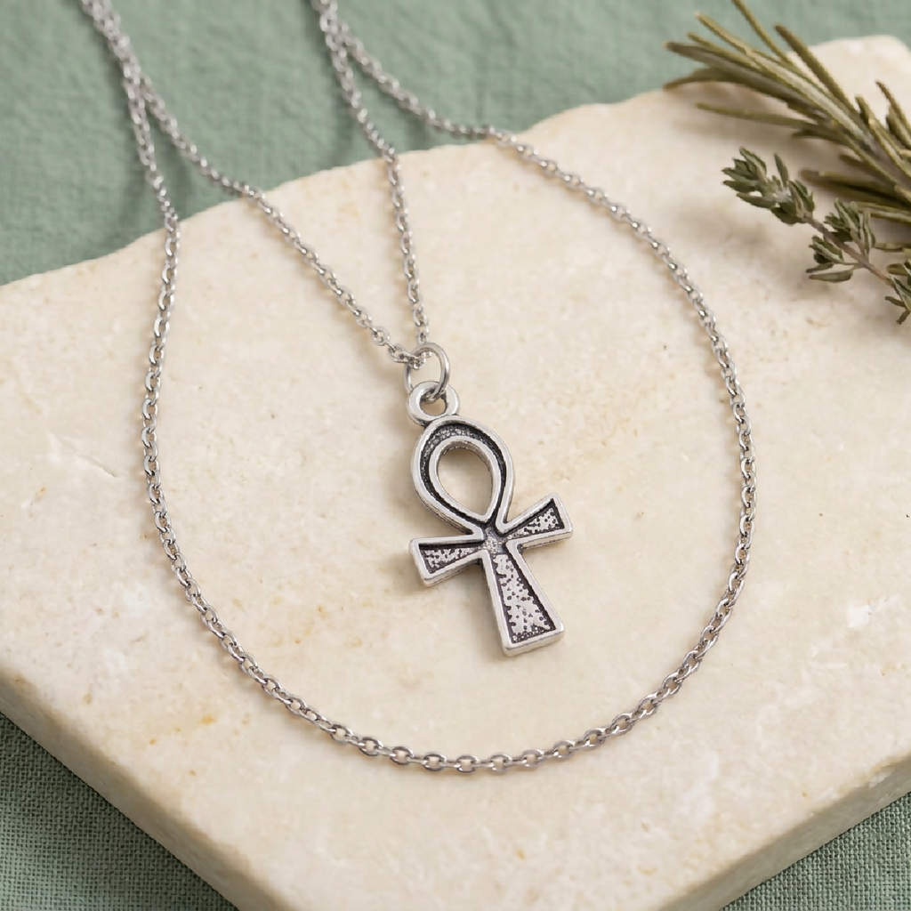 Stainless-Steel Ankh Necklace
