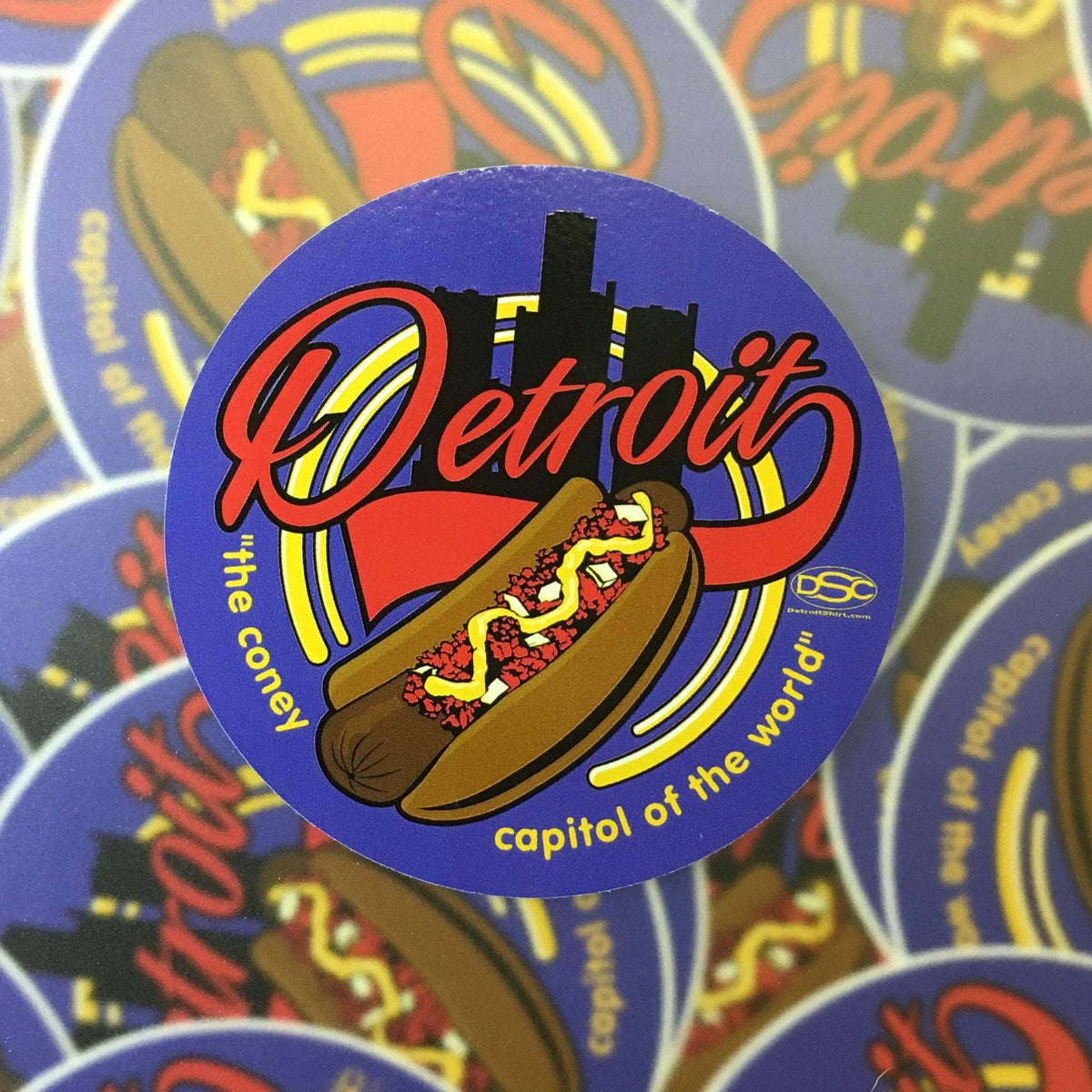 Sticker - Detroit Coney Capital - Blue - Round