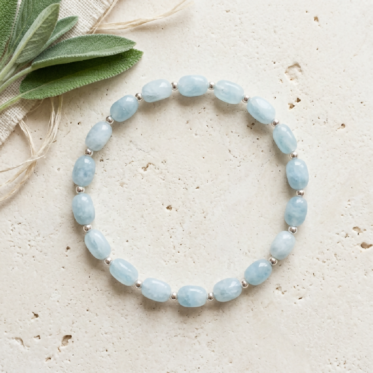 Aquamarine Bracelet (Joy, Emotional Healing)