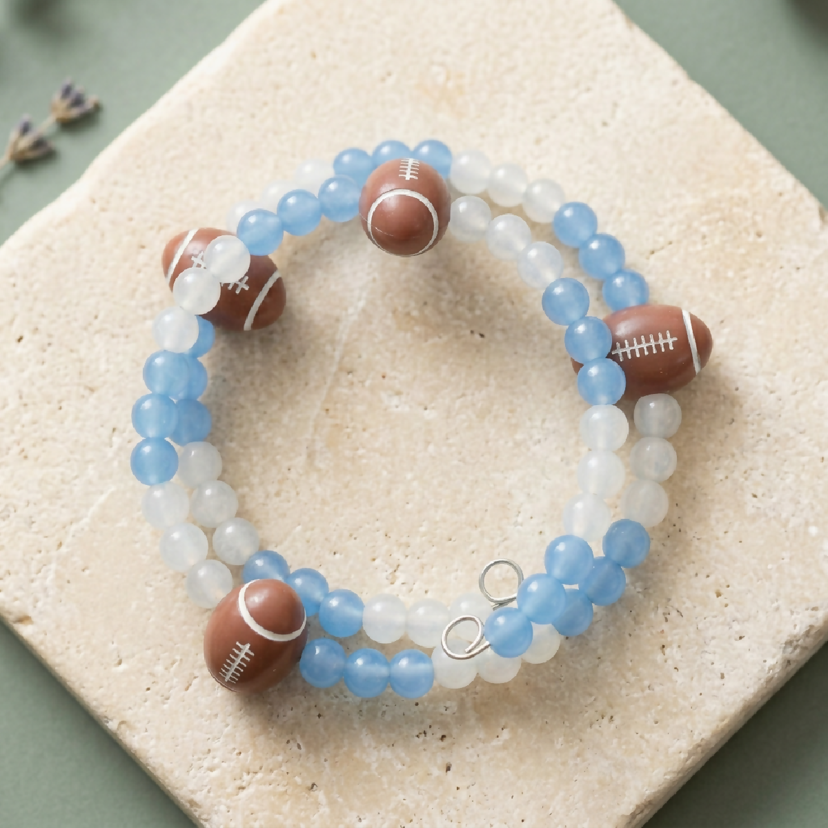 Lions Glass Bead Bracelet