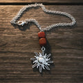 Stainless-Steel Crystal Sun Necklace