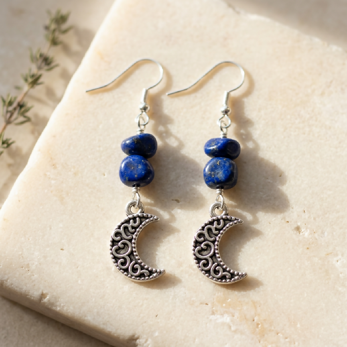 Sterling Silver Moon Earrings
