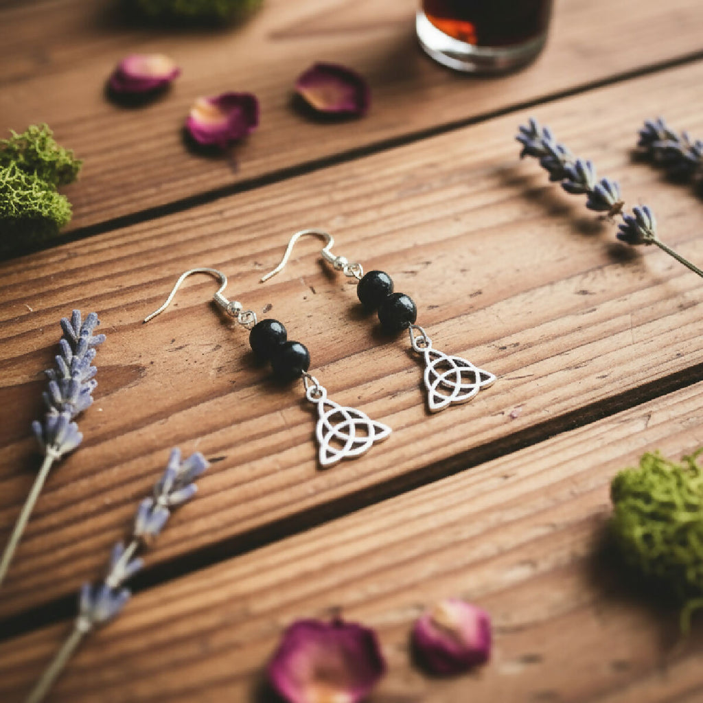 Sterling Silver Triquetra / Trinity Knot Earrings