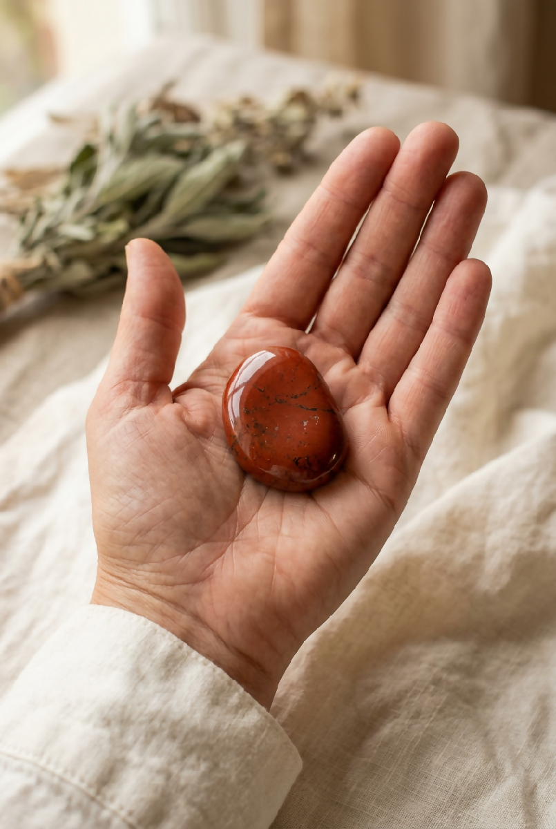Red Jasper Pocket Stone