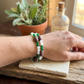MSU Football Glass Bead Bracelet